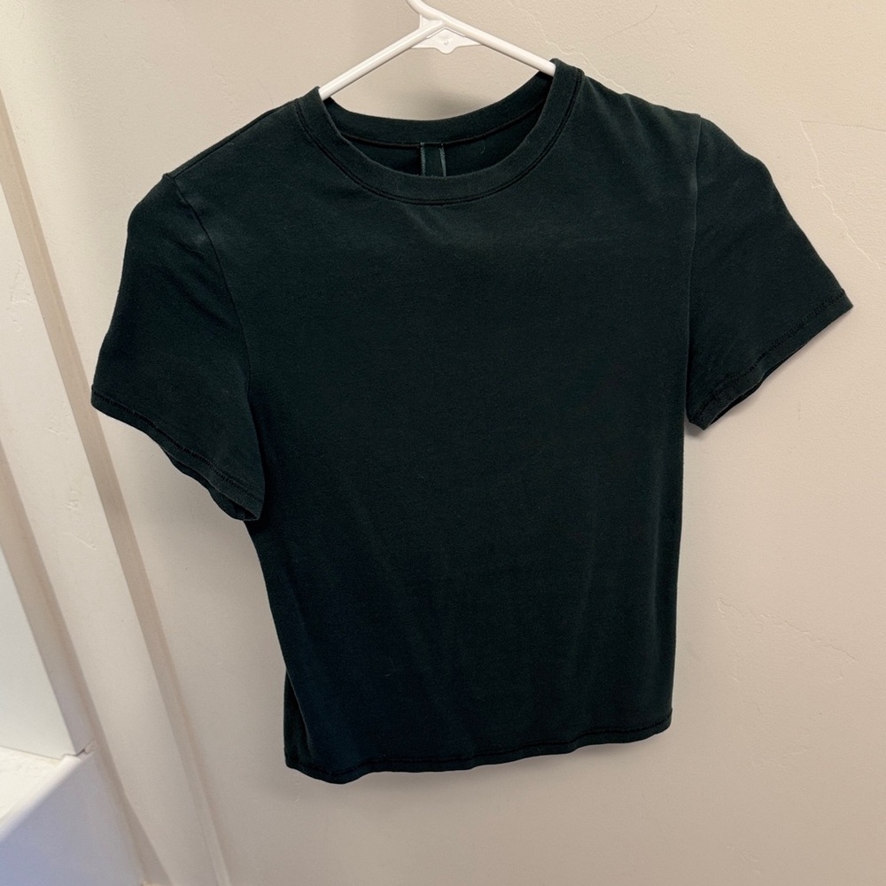 Skims Dark Green Crewneck Women's Tee